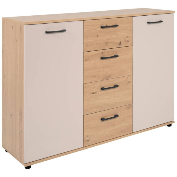 POCO Kommode Kerry 01C Eiche Artisan Nachbildung Kaschmir B/H/T: ca. 120x85x35 cm