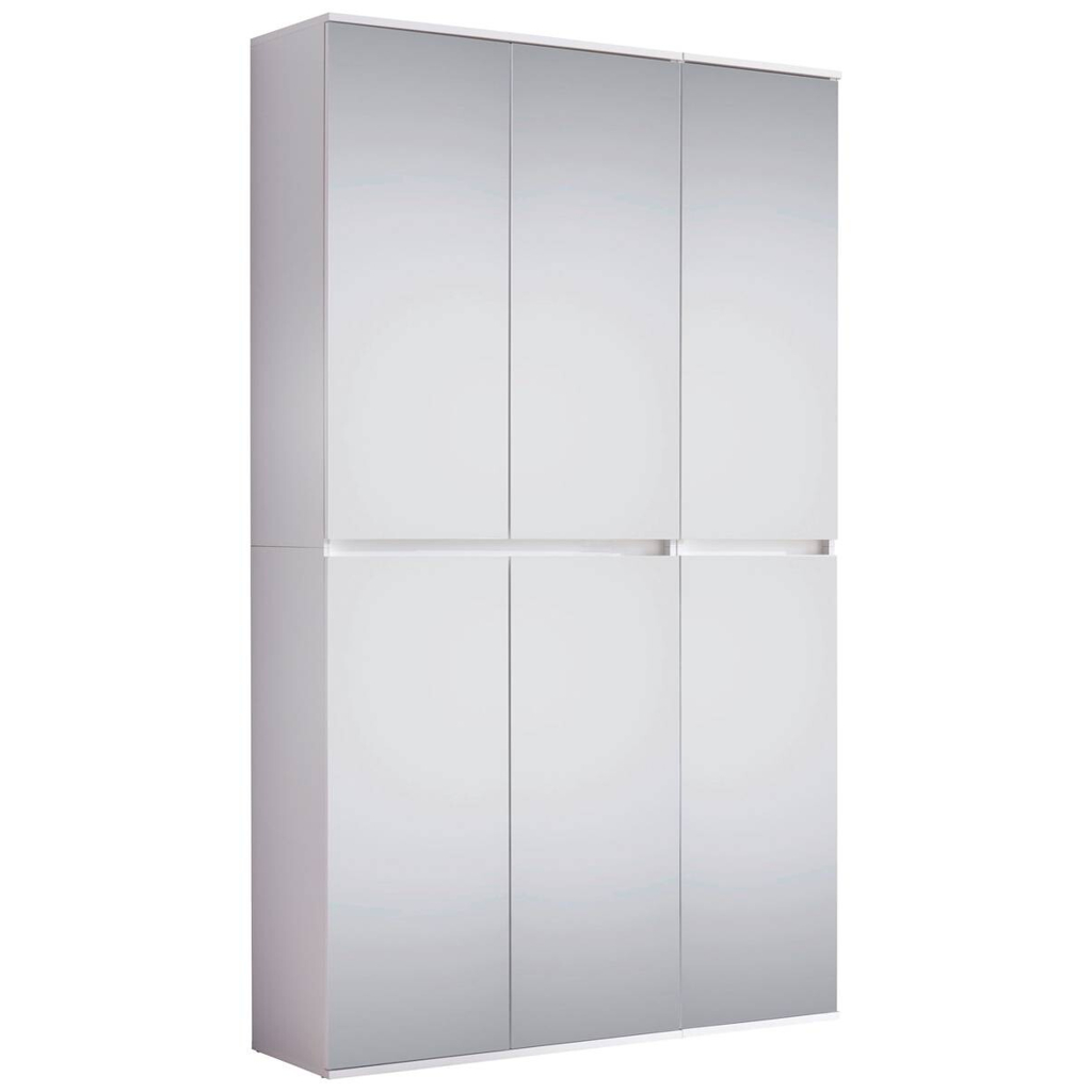 Trendteam Garderobenschrank Mirror weiß B/H/T: ca. 111x191x34 cm