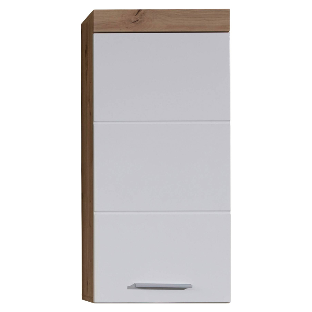 Trendteam Stauraumelement Amanda weiß Hochglanz Asteiche Nachbildung B/H/T: ca. 37x77x23 cm