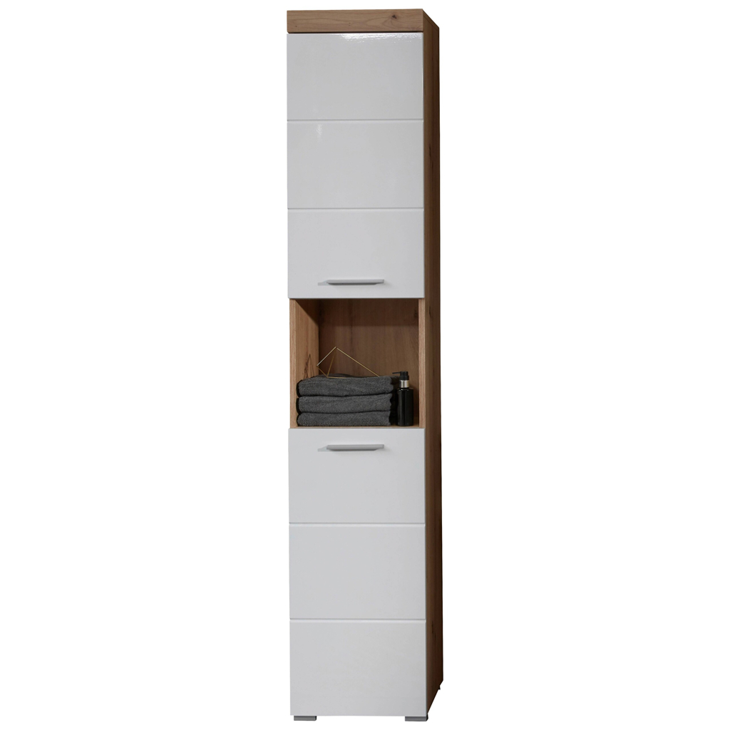 Hochschrank Amanda
weiß Hochglanz Asteiche Nachbildung B/H/T: ca. 37x190x31 cm