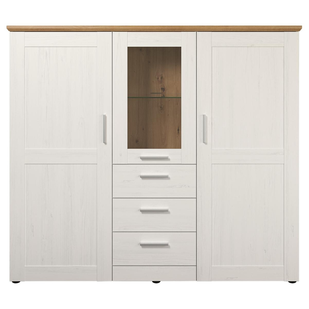 Highboard Shade
weiß Pinie Nachbildung Eiche Artisan Nachbildung B/H/T: ca. 159x140x41 cm