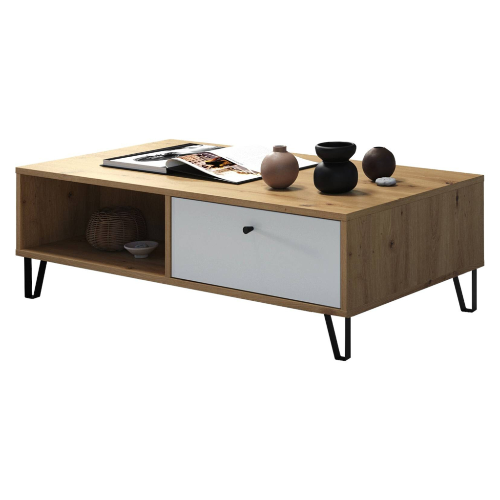Trendteam TV-Lowboard Touch Eiche Artisan Nachbildung weiß matt B/H/T: ca. 110x37x60 cm