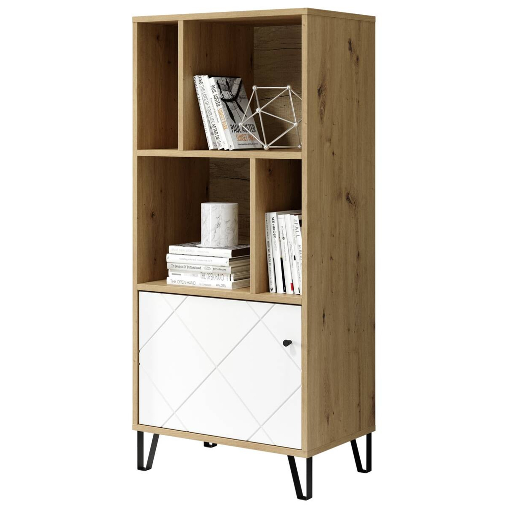 POCO Regal Touch Eiche Artisan Nachbildung weiß matt B/H/T: ca. 63x136x40 cm