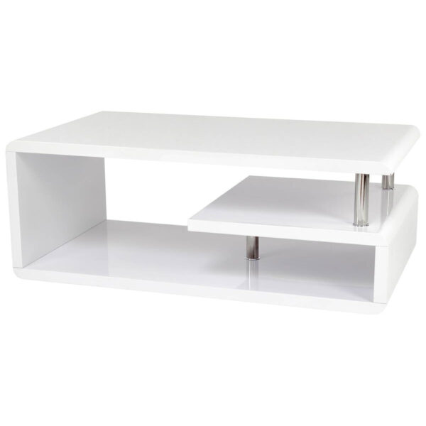 POCO Couchtisch Pico weiß Hochglanz lackiert B/H/T: ca. 110x42x60 cm