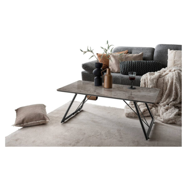 POCO Couchtisch Chloe grau Keramik Hochglanz Nachbildung B/H/T: ca. 110x42x60 cm POCO Couchtisch Chloe grau Keramik Hochglanz Nachbildung B/H/T: ca. 110x42x60 cm