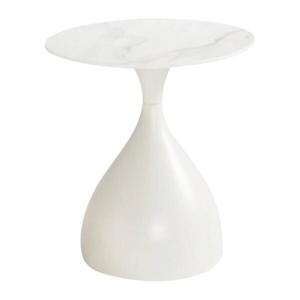 POCO Beistelltisch Helena weiß Keramik H/D: ca. 57x50 cm