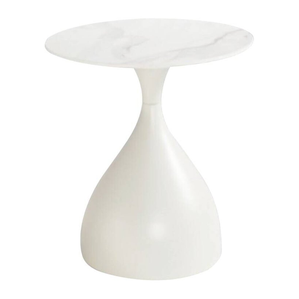 POCO Beistelltisch Helena weiß Keramik H/D: ca. 57x50 cm