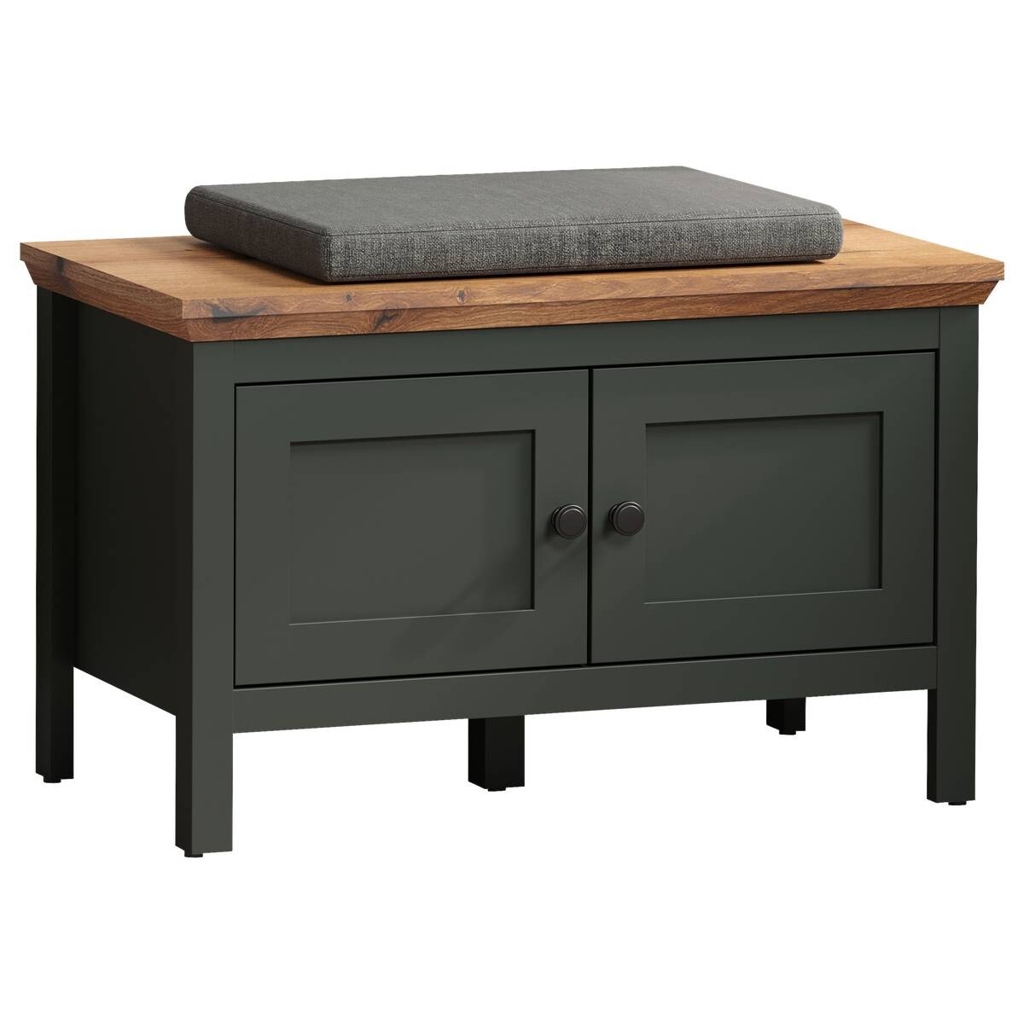 POCO Sitzbank Stanton tannengrün Eiche Evoke Coast Nachbildung B/H/T: ca. 77x48x39 cm