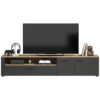 POCO TV-Lowboard Esteban anthrazit Eiche Evoke Coast Nachbildung B/H/T: ca. 210x43x41 cm