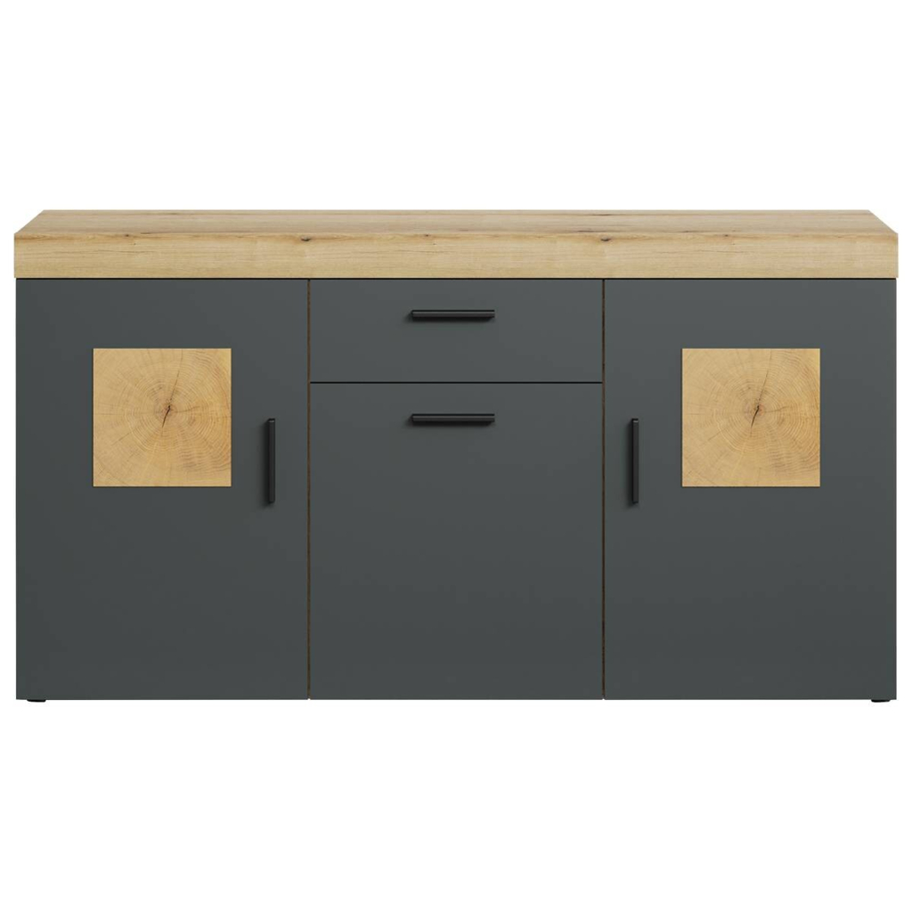 POCO Sideboard Tyler Eiche Evoke Coast Nachbildung anthrazit B/H/T: ca. 159x86x41 cm