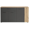 POCO Sideboard Esteban anthrazit Eiche Nachbildung B/H/T: ca. 150x83x42 cm