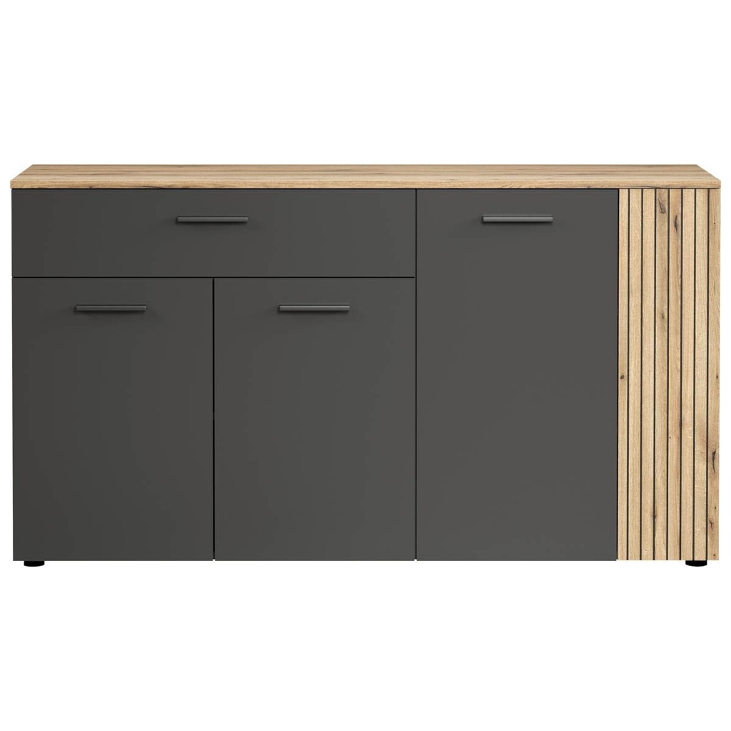 POCO Sideboard Esteban anthrazit Eiche Nachbildung B/H/T: ca. 150x83x42 cm