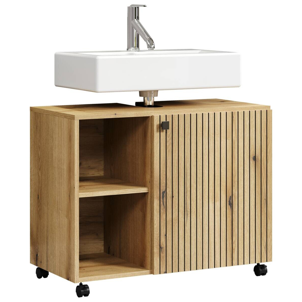 Waschbeckenunterschrank Pure Bliss
Eiche Evoke Oak Nachbildung schwarz B/H/T: ca. 80x64x42 cm