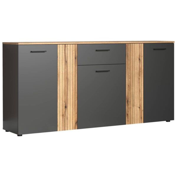 POCO Kommode Esteban anthrazit Eiche Evoke Coast Nachbildung B/H/T: ca. 181x86x38 cm