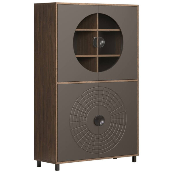 Highboardvitrine Fusion
Eiche dunkel Nachbildung bronze Optik B/H/T: ca. 97x163x42 cm