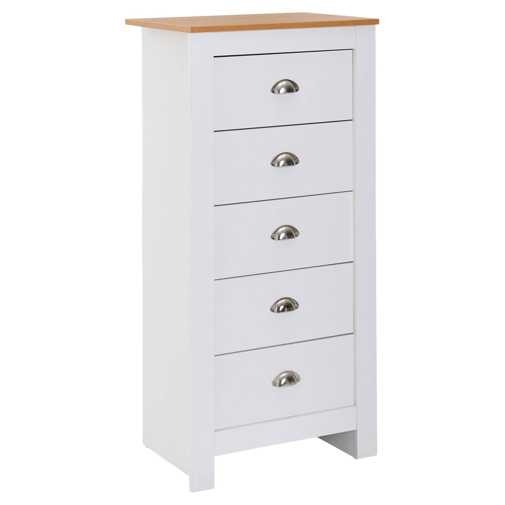 Wohnling Kommode natur weiß Alu B/H/T: ca. 53x114x39 cm | 509658200
