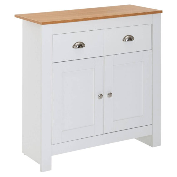Wohnling Sideboard weiß buche Nachbildung Alu B/H/T: ca. 79x81x34,5 cm Wohnling Sideboard weiß buche Nachbildung Alu B/H/T: ca. 79x81x34,5 cm