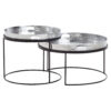 Wohnling Couchtisch 2er-Set. silber B/H/T: ca. 56x33x56 cm Wohnling Couchtisch 2er-Set. silber B/H/T: ca. 56x33x56 cm