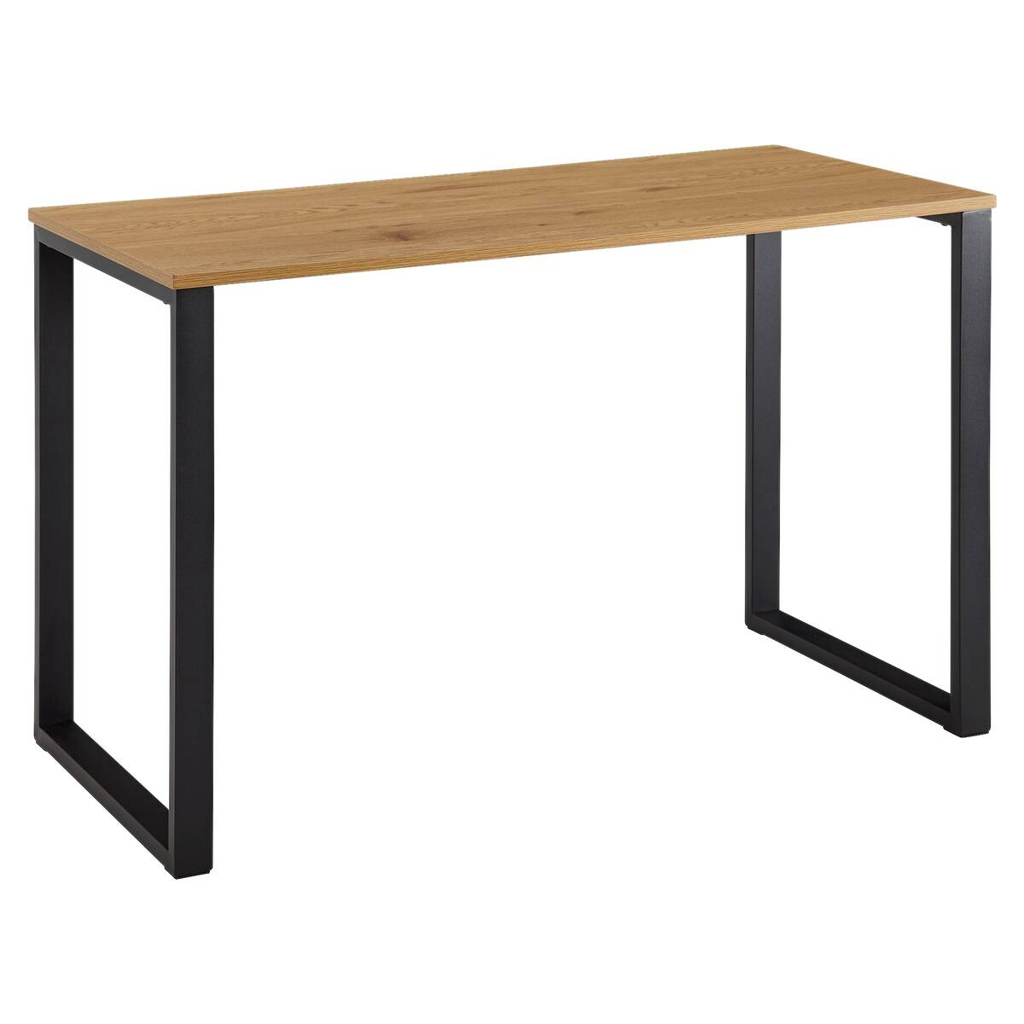 Wohnling Schreibtisch Eiche Nachbildung schwarz pulverbeschichtet B/H/T: ca. 120x76x60 cm