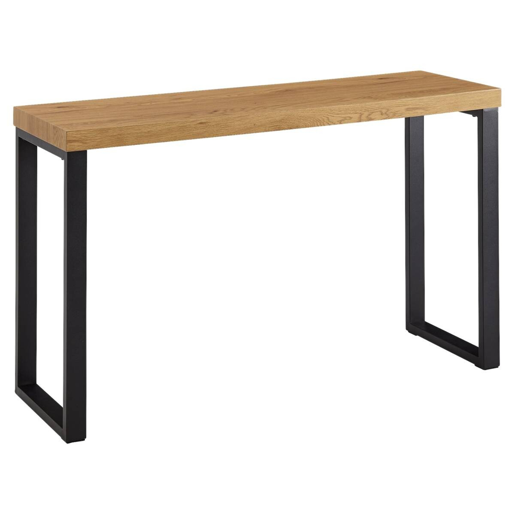 Wohnling Konsolentisch natur schwarz pulverbeschichtet MDF Eisen B/H/T: ca. 120x75,5x39 cm