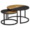 Wohnling Couchtisch 2er-Set. schwarz B/H/T: ca. 60x36x60 cm