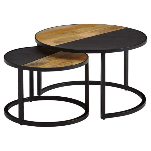 Wohnling Couchtisch 2er-Set. schwarz B/H/T: ca. 60x36x60 cm Wohnling Couchtisch 2er-Set. schwarz B/H/T: ca. 60x36x60 cm