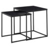 Wohnling Beistelltisch 2er-Set. schwarz Stahl B/H/T: ca. 40x45x40 cm