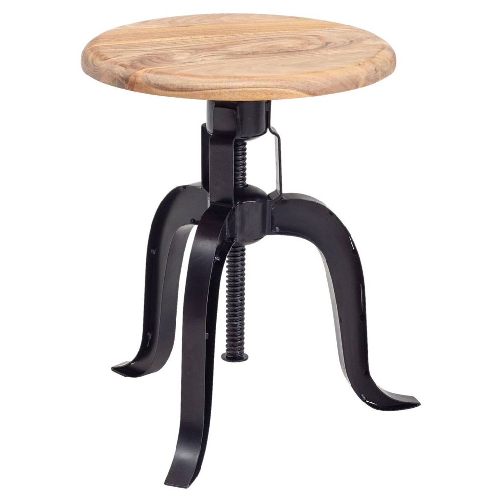 Wohnling Hocker schwarz Holz B/H/T: ca. 39x48x39 cm