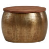 Wohnling Couchtisch gold braun B/H/T: ca. 60x40x60 cm