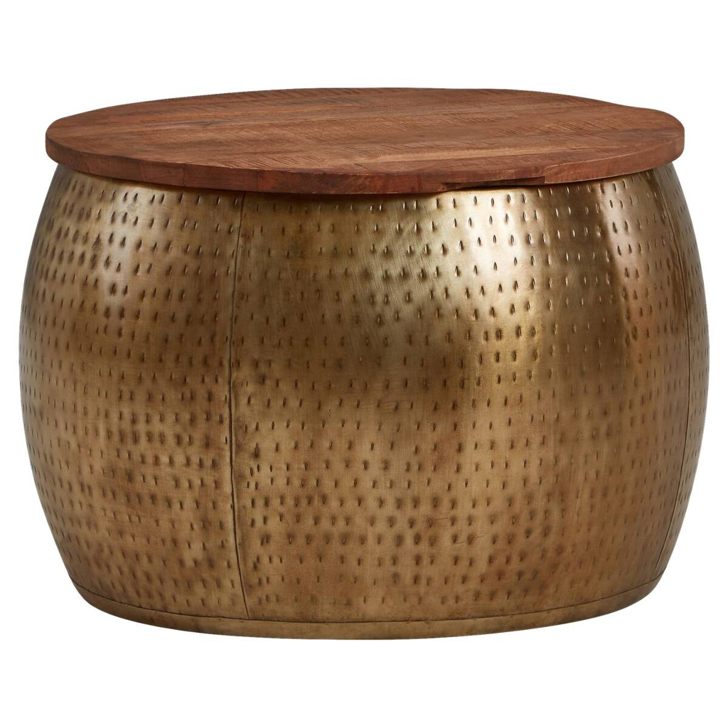 Wohnling Couchtisch gold braun B/H/T: ca. 60x40x60 cm
