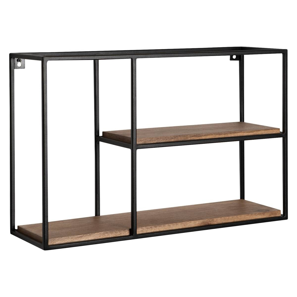 Wohnling Wandregal schwarz B/H/T: ca. 60x40x18 cm