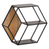 Wohnling Wandregal schwarz B/H/T: ca. 60x52x20 cm