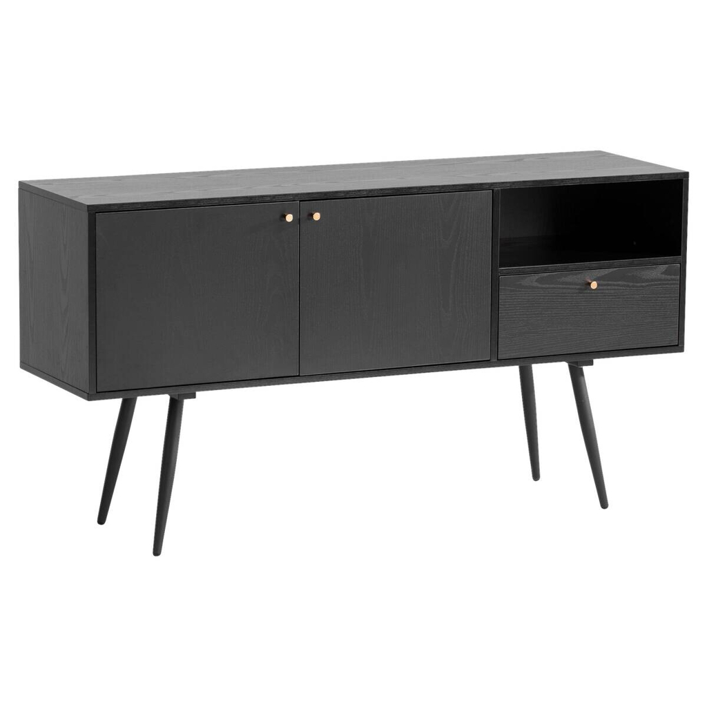 Wohnling Sideboard schwarz B/H/T: ca. 140x75x40 cm