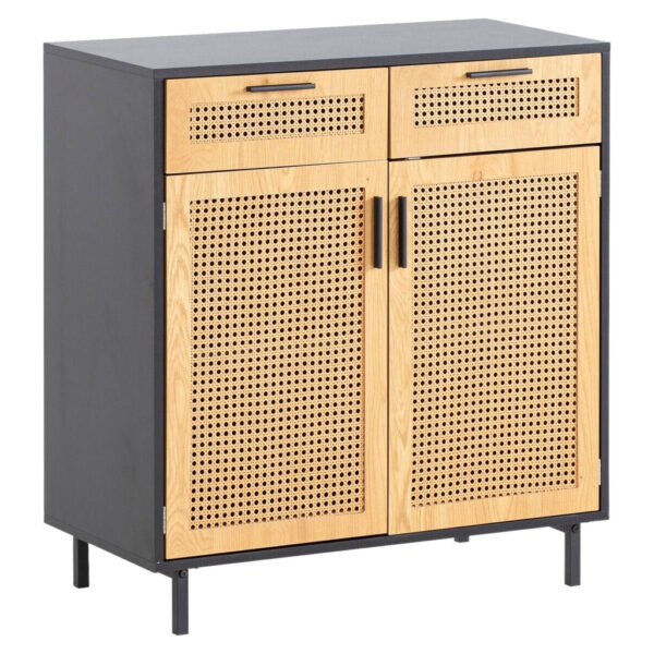 Wohnling Sideboard schwarz Eiche Optik B/H/T: ca. 80x86,5x40 cm Wohnling Sideboard schwarz Eiche Optik B/H/T: ca. 80x86,5x40 cm