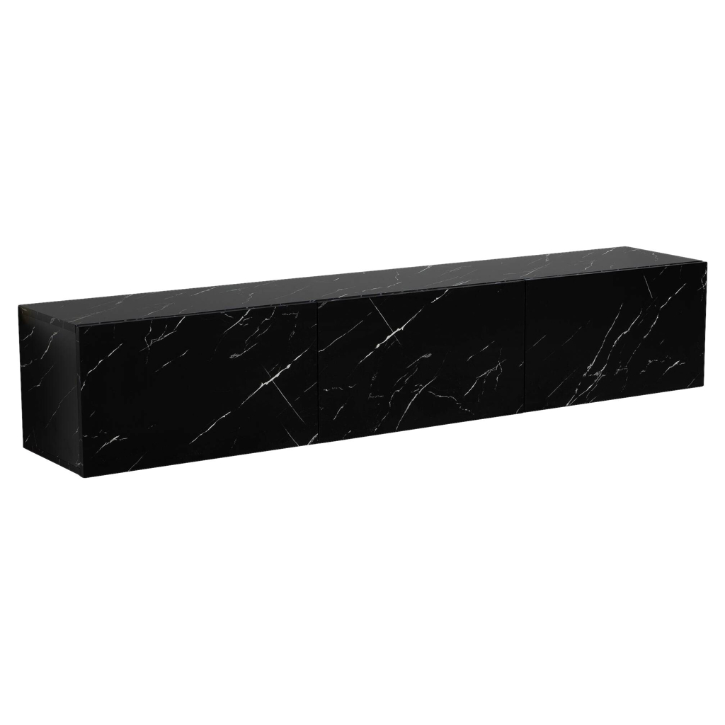 Wohnling Lowboard schwarz Marmor Optik B/H/T: ca. 160x30x30 cm
