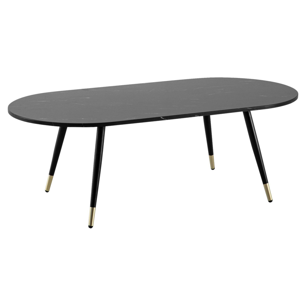 Wohnling Couchtisch schwarz Marmor Optik B/H/T: ca. 120x42x60 cm
