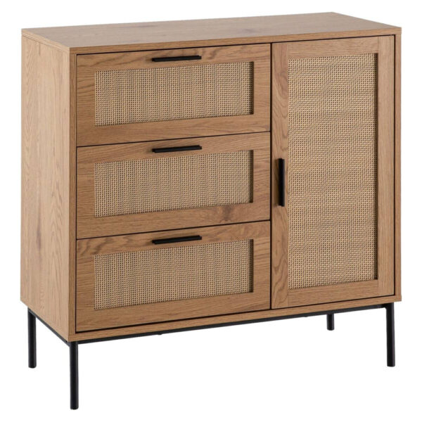 Wohnling Sideboard natur Eiche Optik B/H/T: ca. 80x82x36 cm Wohnling Sideboard natur Eiche Optik B/H/T: ca. 80x82x36 cm