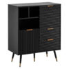Wohnling Sideboard schwarz B/H/T: ca. 77x97x40 cm
