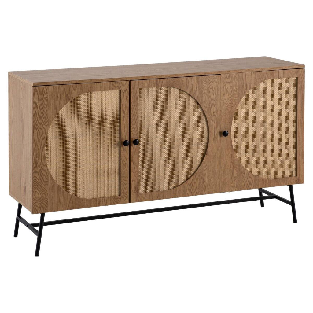 Wohnling Sideboard natur Eiche Optik B/H/T: ca. 140x80x39 cm