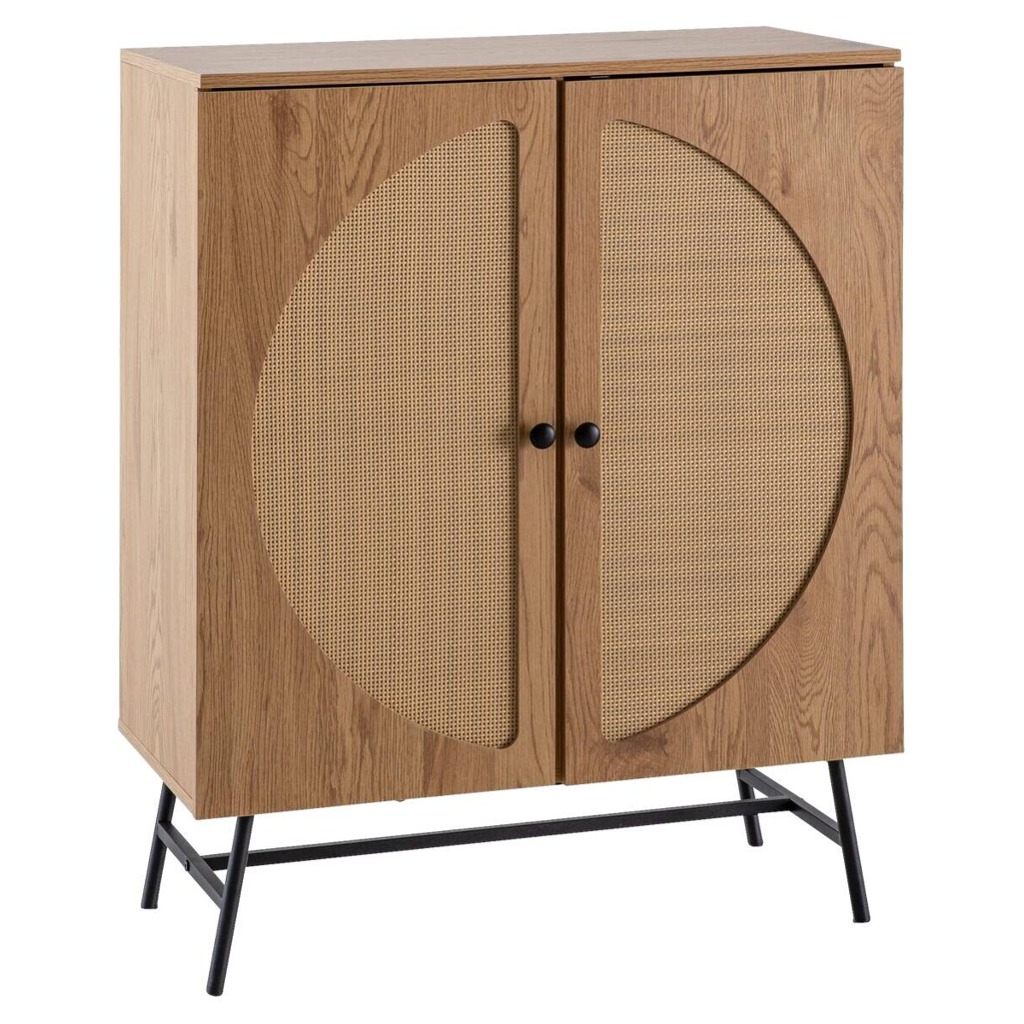 Wohnling Sideboard natur Eiche Optik B/H/T: ca. 80x103x39 cm