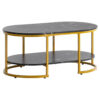 Wohnling Couchtisch schwarz Marmor Optik B/H/T: ca. 100x45x60 cm