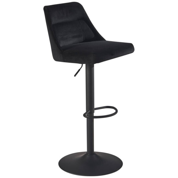 Wohnling Barhocker schwarz Samt B/H/T: ca. 45x106x51 cm Wohnling Barhocker schwarz Samt B/H/T: ca. 45x106x51 cm