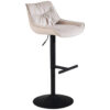 Wohnling Barhocker beige Samt B/H/T: ca. 45x106x55 cm