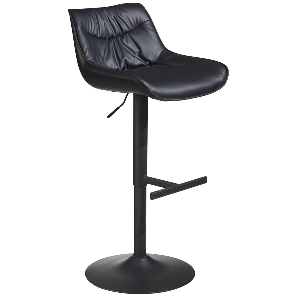 Wohnling Barhocker schwarz Kunstleder B/H/T: ca. 45x106x55 cm