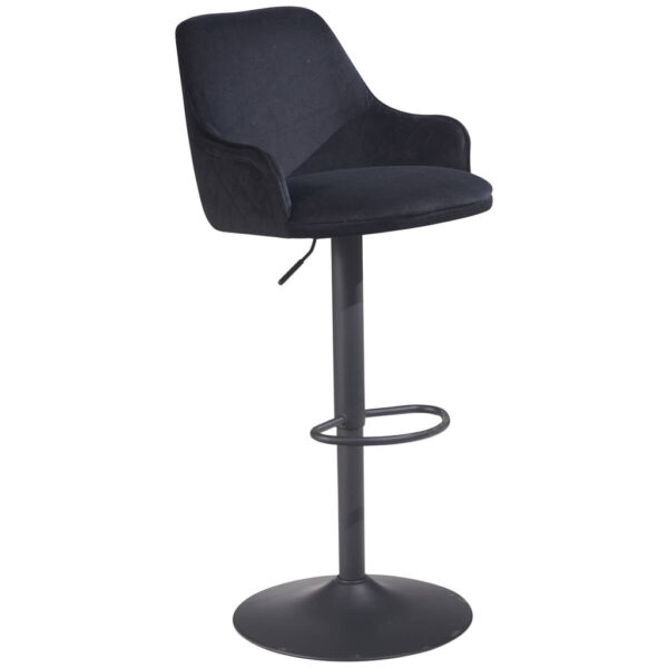 Wohnling Barhocker schwarz Samt B/H/T: ca. 45x106x45 cm Wohnling Barhocker schwarz Samt B/H/T: ca. 45x106x45 cm