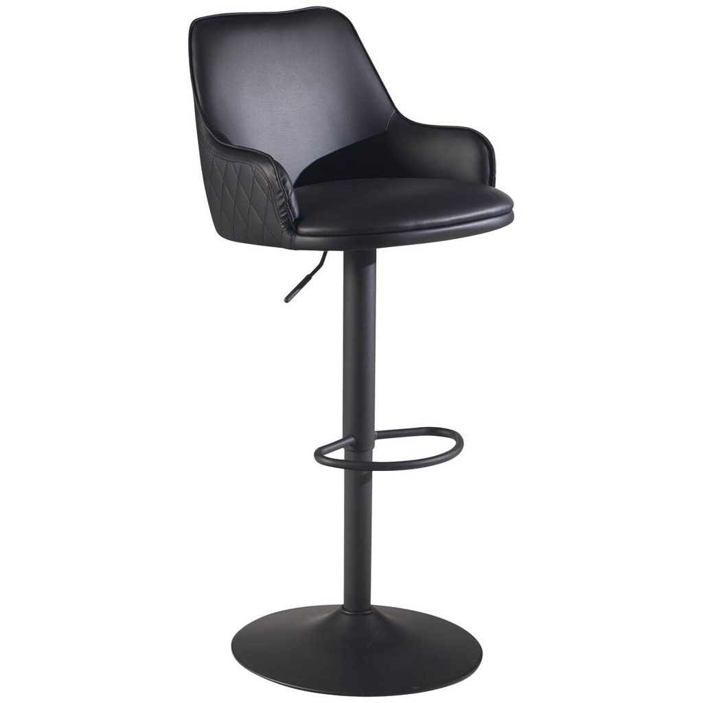 Wohnling Barhocker schwarz Kunstleder B/H/T: ca. 45x106x45 cm