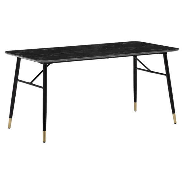 Wohnling Esstisch schwarz Marmor Optik B/H/T: ca. 180x76x90 cm Wohnling Esstisch schwarz Marmor Optik B/H/T: ca. 180x76x90 cm