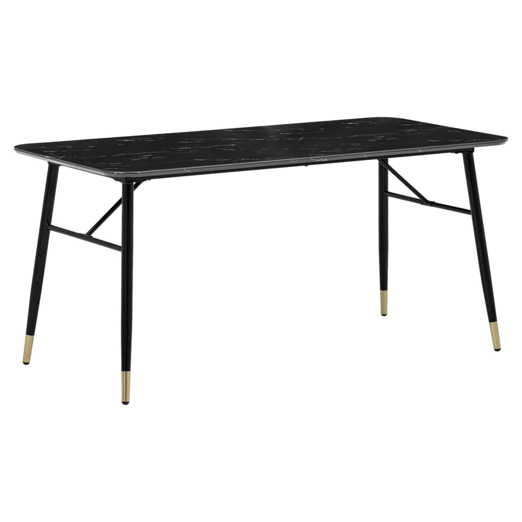 Wohnling Esstisch schwarz Marmor Optik B/H/T: ca. 180x76x90 cm