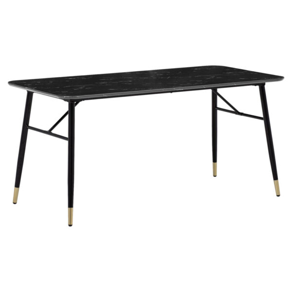 Wohnling Esstisch schwarz Marmor Optik B/H/T: ca. 200x76x90 cm Wohnling Esstisch schwarz Marmor Optik B/H/T: ca. 200x76x90 cm