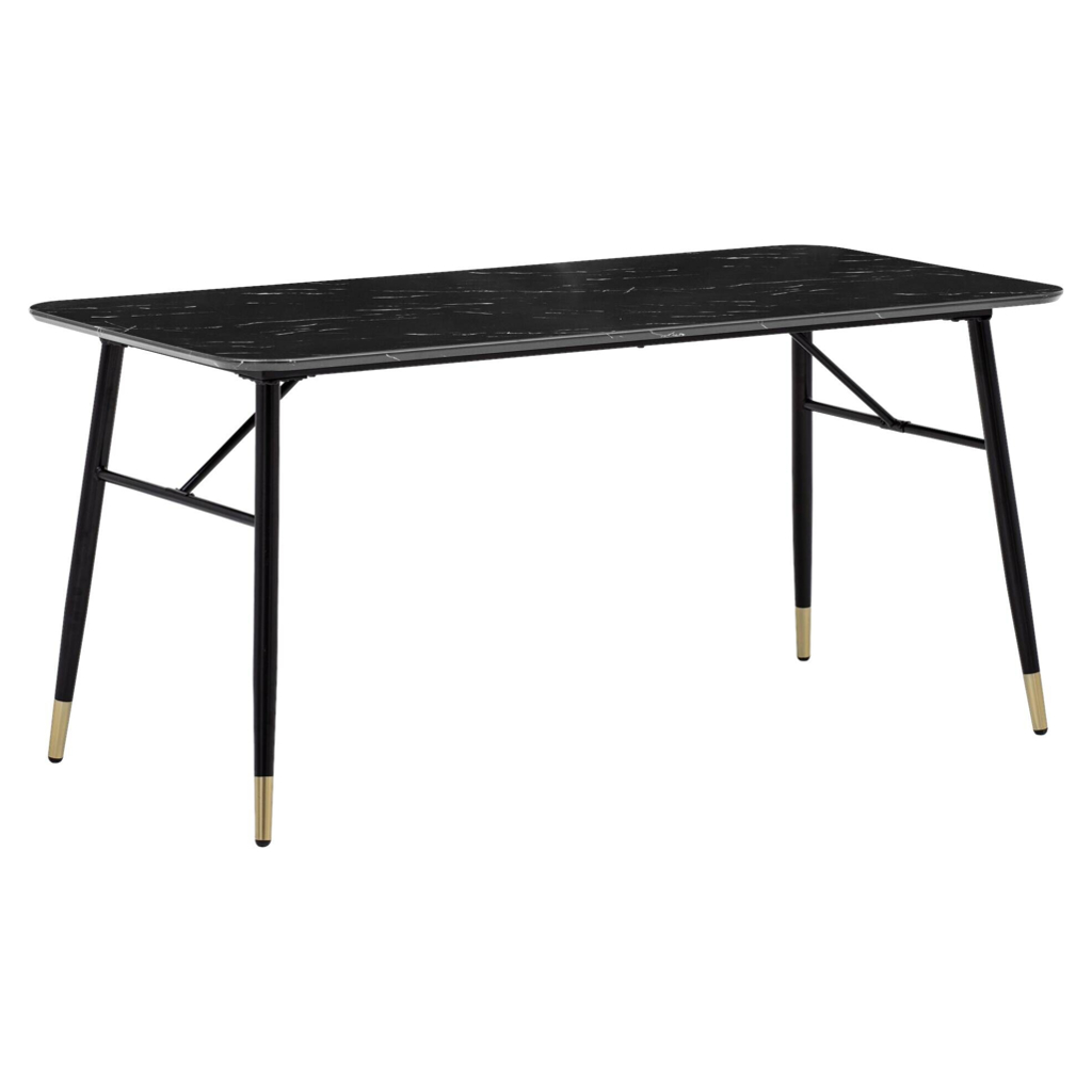 Wohnling Esstisch schwarz Marmor Optik B/H/T: ca. 200x76x90 cm